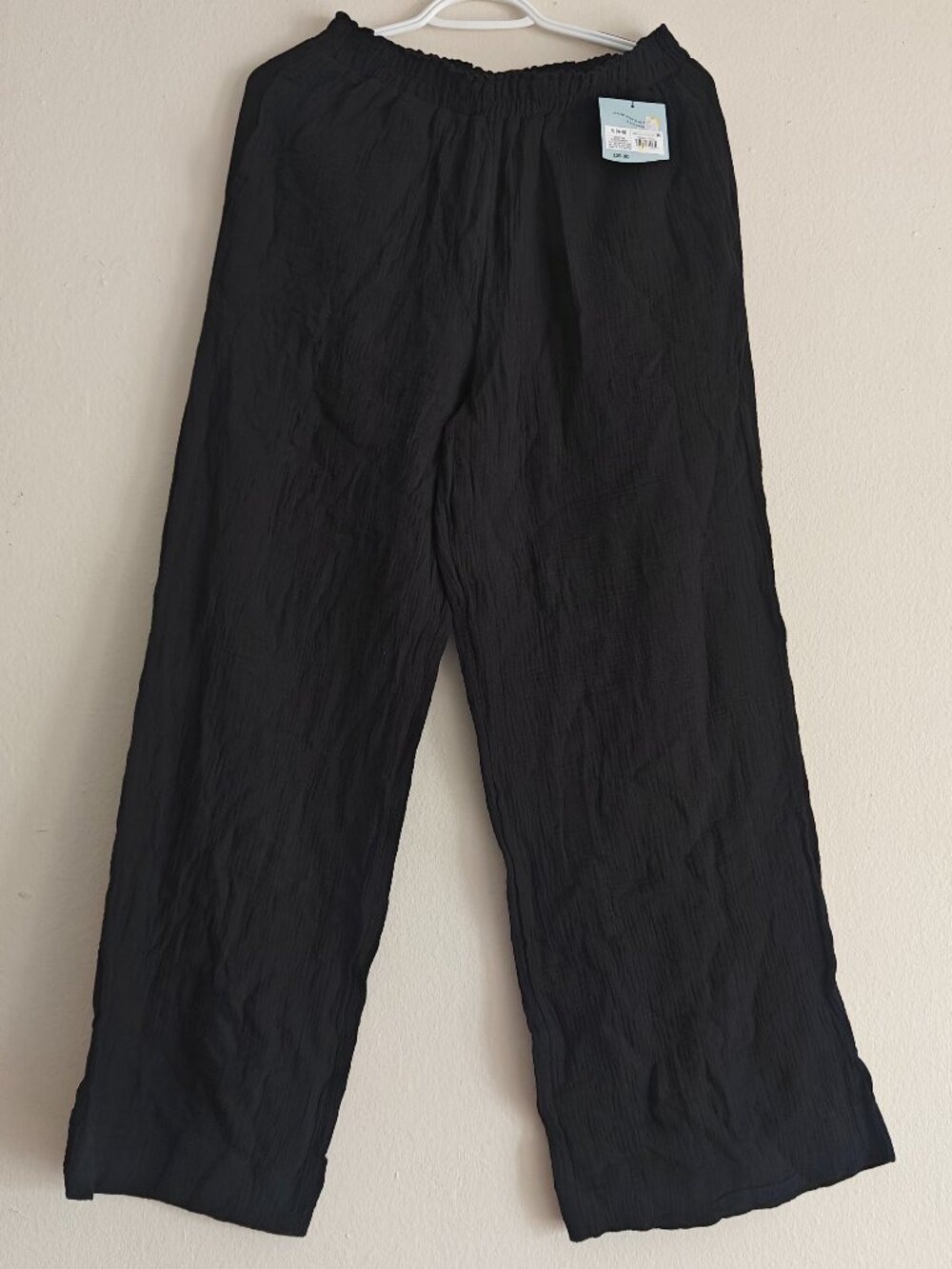 WOMEN'S SHADE & SHORE GAUZE PANTS WITH A CRINKLED TEXTURE (SIZE SMALL)